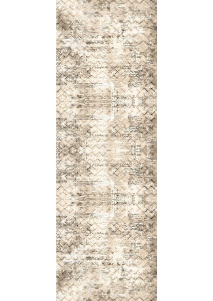 Dijital Baskılı Kaymaz Yıkanabilir Sade Kare Geçişli Modern Üçlü Yatak Odası, Yo-Sade-110-Bej, modelleri