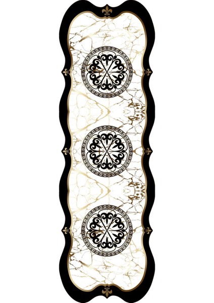 Dijital Baskılı Kaymaz Taban Yıkanabilir Lazer Kesim Üçlü Yatak Odası Takımı, Yo-Lazer-34-Siyah, modelleri