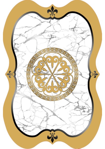 Dijital Baskılı Kaymaz Taban Yıkanabilir Lazer Kesim Üçlü Yatak Odası Takımı, Yo-Lazer-34-Sarı, fiyatları