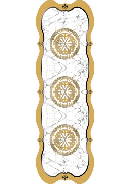 Dijital Baskılı Kaymaz Taban Yıkanabilir Lazer Kesim Üçlü Yatak Odası Takımı, Yo-Lazer-34-Sarı, modelleri