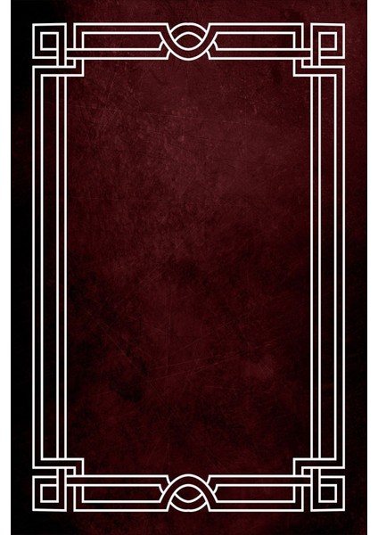 Dijital Baskılı Kaymaz Yıkanabilir Çerçeveli Modern Sade Üçlü Yatak Odası,Yo-Çerçeveli-71-Bordo,