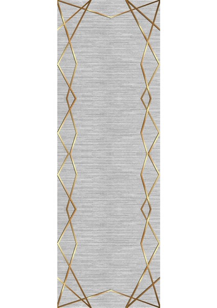 Dijital Baskılı Kaymaz Yıkanabilir Modern Kenar Çizgili Üçlü Yatak Odası, Yo-Modern-135-Gold, modelleri