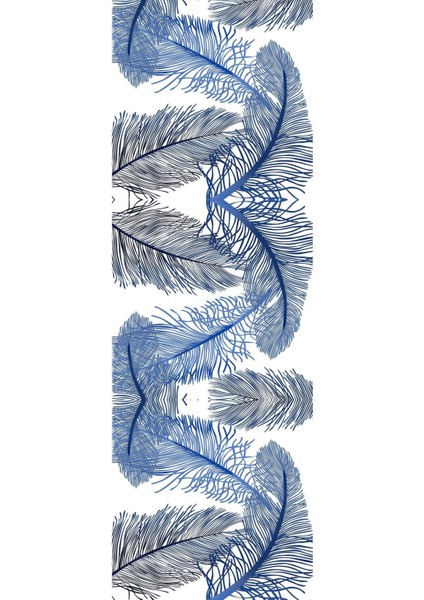 Dijital Baskılı Kaymaz Yıkanabilir Modern Beş Yapraklı Üçlü Yatak Odası, Yo-Modern-145-Mavi, modelleri