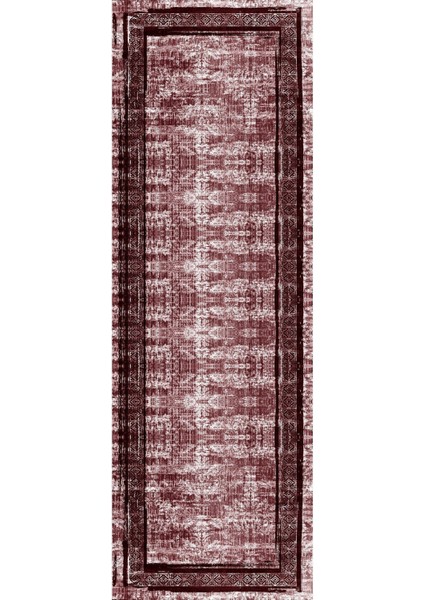 Baskılı Kaymaz Yıkanabilir Çerçeveli Modern Sade Üçlü Yatak Odası,Yo-Çerçevelı-115-Bordo,