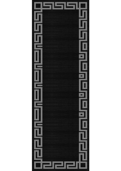Baskılı Kaymaz Yıkanabilir Çerçeveli Zigzag Kenarlı Üçlüyatak Odası,Yo-Çerçevelı-116-Sıyah, modelleri