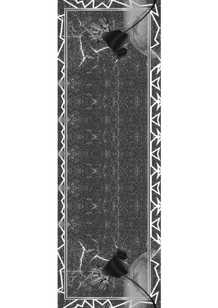 Dijital Baskılı Kaymaz Yıkanabilir Modern Kuş Tüyü Desenli Üçlü Yatak Odası, Yo-Modern-153-Gri,