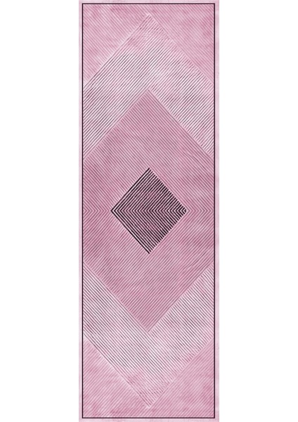 Dijital Kaymaz Yıkanabilir Modern Üçgen Çizgili Sade Üçlü Yatak Odası Takımı, Yo-Modern-181-Pembe, modelleri