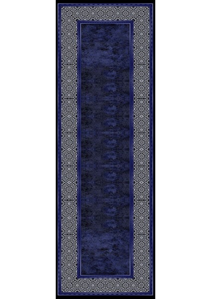 Baskılı Kaymaz Yıkanabilir Çerçeveli Kenar Motif Modern Üçlü Yatak Odası,Yo-Çerçevelı-129-Lacıvert, modelleri