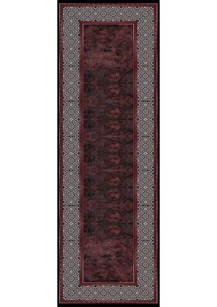 Baskılı Kaymaz Yıkanabilir Çerçeveli Kenar Motif Modern Üçlü Yatak Odası,Yo-Çerçevelı-129-Bordo, modelleri