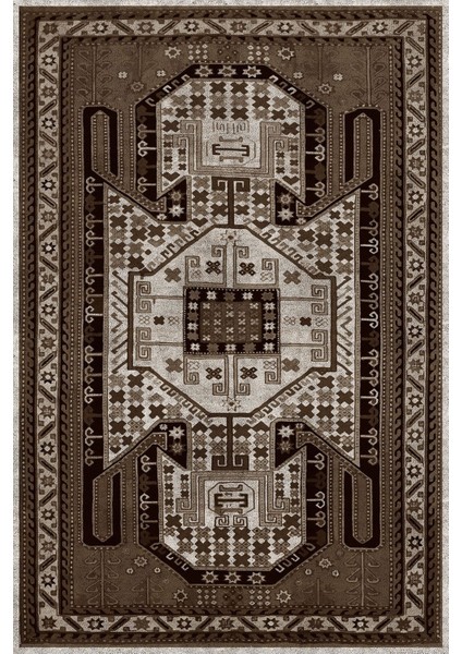 Dijital Baskılı Kaymaz Taban Yıkanabilir Etnik Klasik Model Üçlü Yatak Odası, Yo-Etnik-32-Kahve, fiyatları