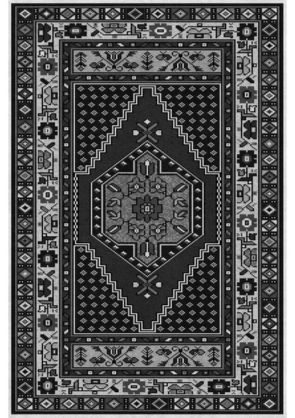 Baskılı Kaymaz Taban Yıkanabilir Etnik Klasik Çerçeve Model Üçlü Yatak Odası, Yo-Etnik-33-Gri, fiyatları