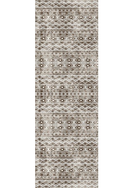 Dijital Kaymaz Yıkanabilir Modern Klasik Etnik Desenli Üçlü Yatak Odası, Yo-Modern-194-Kahve, modelleri