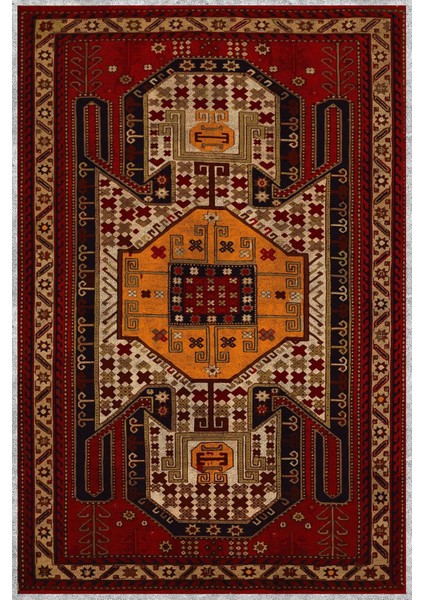 Dijital Baskılı Kaymaz Taban Yıkanabilir Etnik Klasik Model Üçlü Yatak Odası, Yo-Etnik-32-Bordo, fiyatları