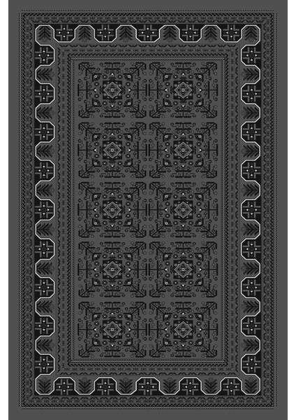 Dijital Baskılı Kaymaz Taban Yıkanabilir Etnik Afgan Desen Üçlü Yatak Odası, Yo-Etnik-42-Gri, fiyatları