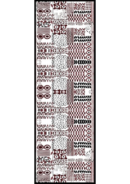 Dijital Baskılı Kaymaz Yıkanabilir Modern Motif Desenli Üçlü Yatak Odası, Yo-Modern-216-Bordo, modelleri
