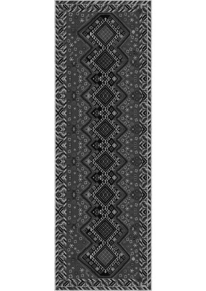 Dijital Kaymaz Taban Yıkanabilir Etnik Çerçeveli Göbek Model Üçlü Yatak Odası, Yo-Etnik-48-Gri, modelleri