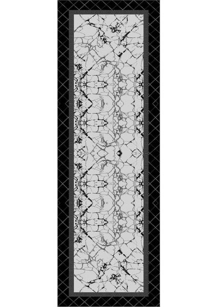 Baskılı Kaymaz Yıkanabilir Mermer Sade Klasik Çizgi Motifli Üçlü Yatak Odası, Yo-Mermer-41-Siyah, modelleri