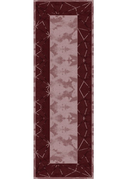 Baskılı Kaymaz Yıkanabilir Mermer Kenar Çizgi Detaylı Üçlü Yatak Odası, Yo-Mermer-36-Bordo, modelleri