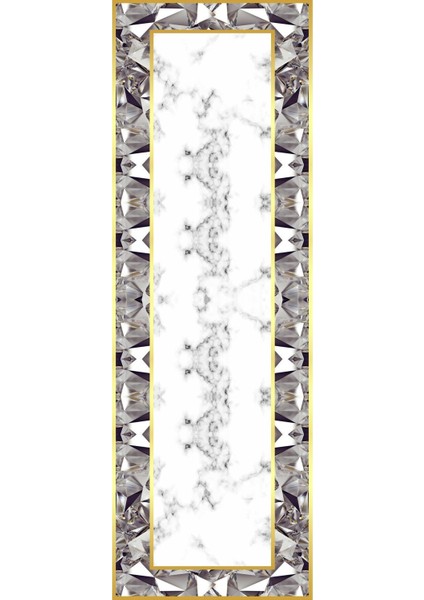 Dijital Baskılı Kaymaz Yıkanabilir Mermer Desenli Modern Üçlü Yatak Odası, Yo-Mermer-71-Gold, modelleri