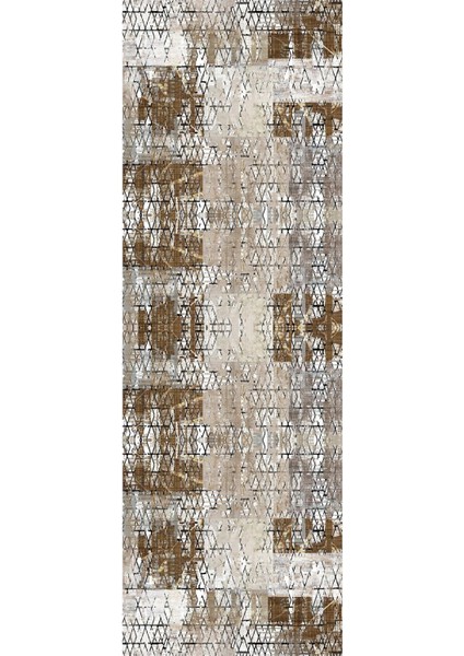 Baskılı Kaymaz Yıkanabilir Patchwork Çizgili Modern Üçlü Yatak Odası, Yo-Patchwork-30-Bej, modelleri