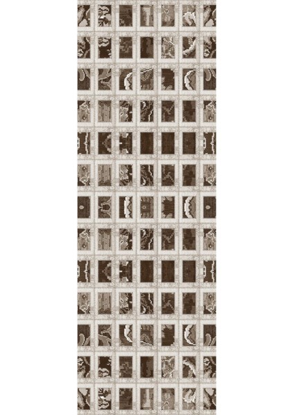 Baskılı Kaymaz Yıkanabilir Patchwork Iplik Desenli Üçlü Yatak Odası, Yo-Patchwork-25-Kahve, modelleri