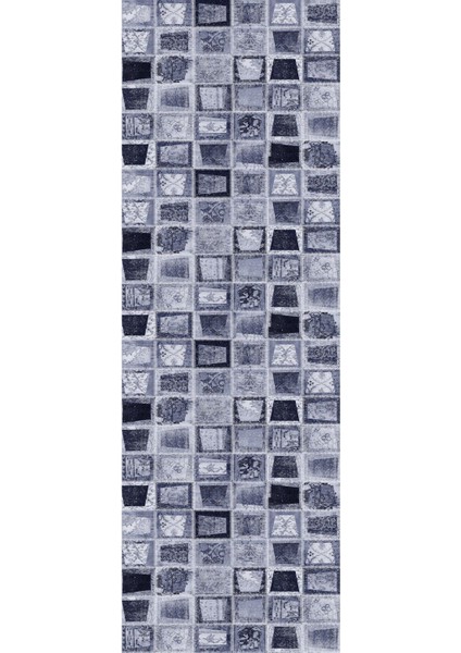 Baskılı Kaymaz Yıkanabilir Patchwork Yama Modeli Üçlü Yatak Odası, Yo-Patchwork-26-Lacivert, modelleri