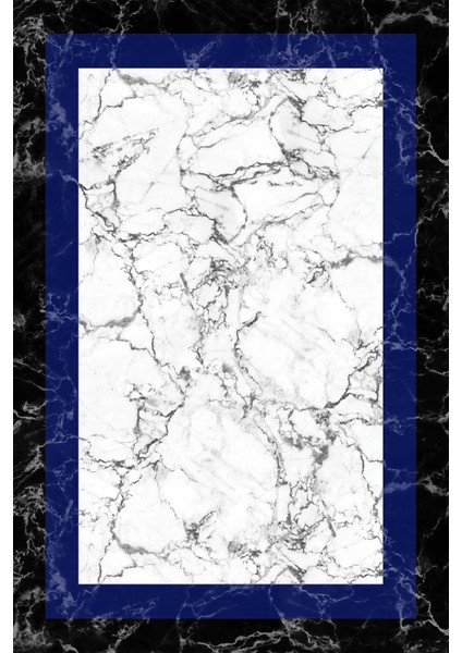 Dijital Baskılı Kaymaz Yıkanabilir Mermer Sade Üçlü Yatak Odası Takımı, Yo-Mermer-78-Mavi, fiyatları