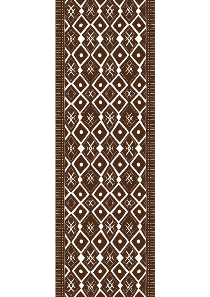 Baskılı Kaymaz Yıkanabilir Iskandinav Etnik Kilim Desen Üçlü Yatak Odası, Yo-Iskandinav-37-Kahve, modelleri