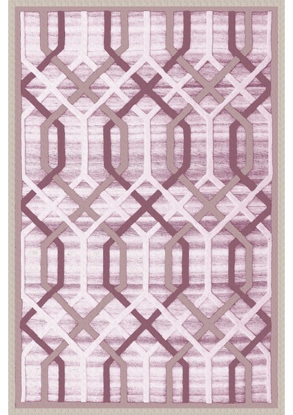 Dijital Baskılı Kaymaz Yıkanabilir Modern Çizgili Geçişli Üçlü Yatak Odası, Yo-Modern-121-Pembe, fiyatları