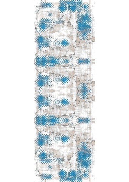 Dijital Baskılı Kaymaz Yıkanabilir Modern Mermer Desenli Üçlü Yatak Odası, Yo-Modern-127-Mavi, modelleri