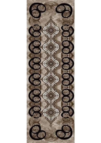 Dijital Baskılı Kaymaz Yıkanabilir Modern Klasik Motifli Üçlü Yatak Odası, Yo-Modern-159-Kahve, modelleri