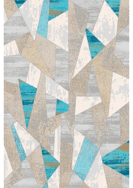 Dijital Baskılı Kaymaz Yıkanabilir Modern Mermer Motifli Üçlü Yatak Odası, Yo-Modern-170-Turkuaz, fiyatları