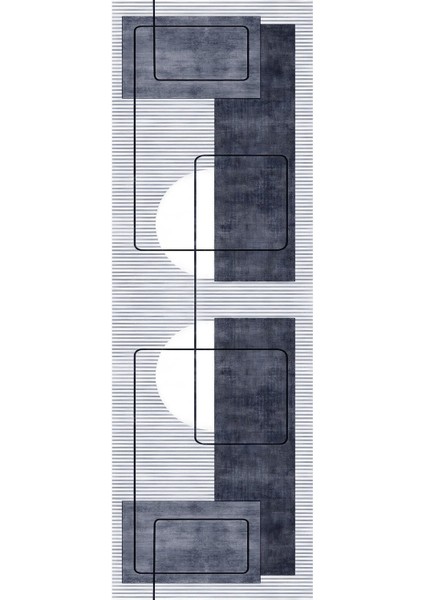 Dijital Baskılı Kaymaz Yıkanabilir Modern Sade Klasik Üçlü Yatak Odası, Yo-Modern-158-Lacivert, modelleri