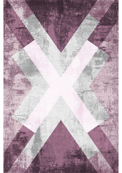 Dijital Kaymaz Yıkanabilir Modern Çapraz Çizgi Desenli Üçlü Yatak Odası, Yo-Modern-166-Pembe, fiyatları