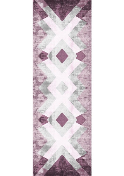 Dijital Kaymaz Yıkanabilir Modern Çapraz Çizgi Desenli Üçlü Yatak Odası, Yo-Modern-166-Pembe, modelleri