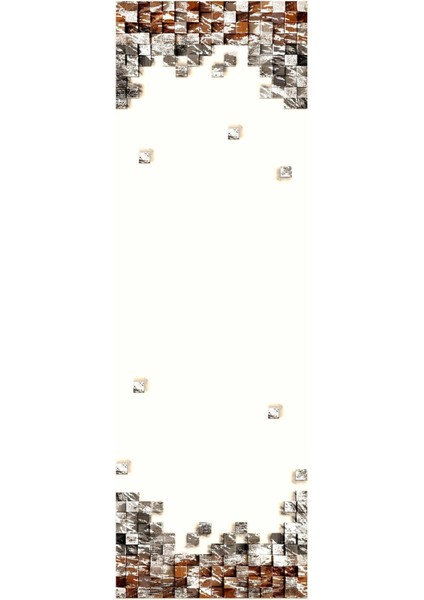 Dijital Baskılı Kaymaz Yıkanabilir Modern Duvar Motifli Üçlü Yatak Odası, Yo-Modern-202-Turuncu, modelleri