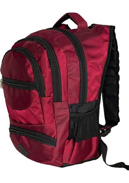 Bordo Sırt Yarasa Çantası/ Ortopedik Sırt/laptop Bölmeli