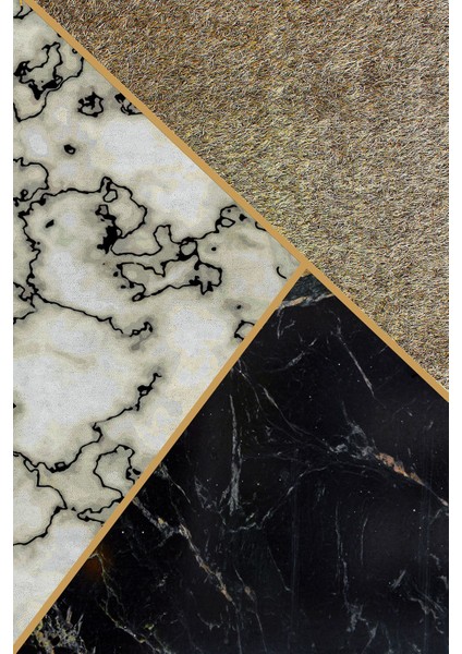 Dijital Baskılı Kaymaz Yıkanabilir Üç Model Mermer Desenli Üçlü Yatak Odası, Yo-Mermer-57-Bej, fiyatları