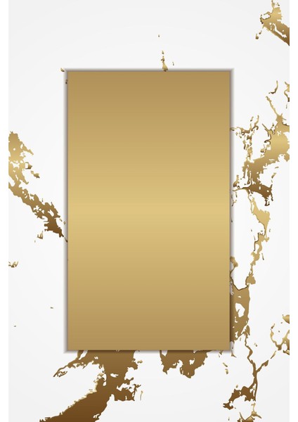 Dijital Baskılı Kaymaz Yıkanabilir Çerçeve Mermer Desenli Üçlü Yatak Odası, Yo-Mermer-58-Gold, fiyatları