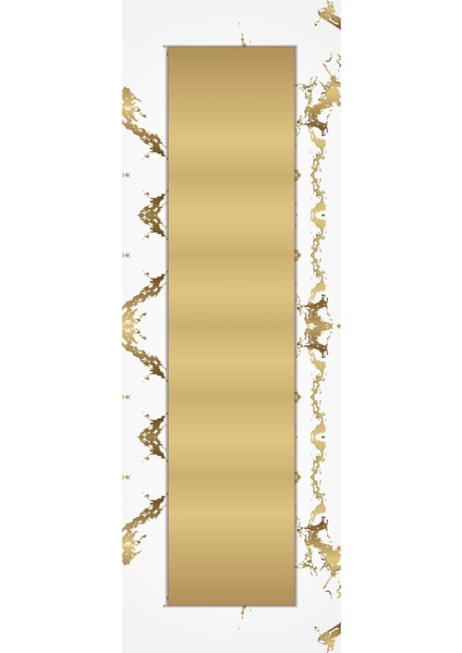 Dijital Baskılı Kaymaz Yıkanabilir Çerçeve Mermer Desenli Üçlü Yatak Odası, Yo-Mermer-58-Gold, modelleri