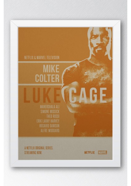 Luke Cage Çerçeveli Tablo - Marvel Dizi Posteri Tablo