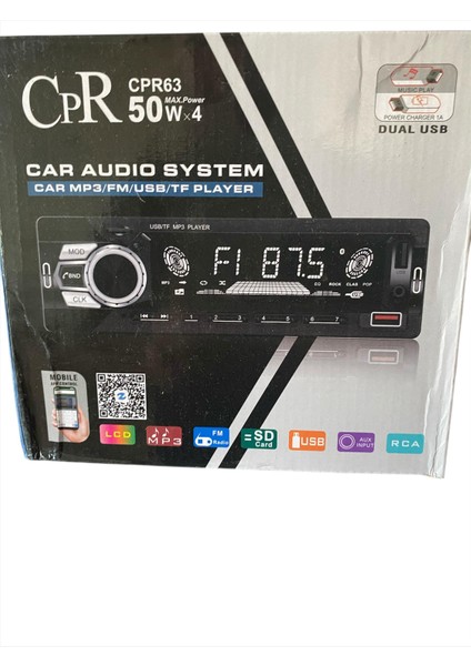 Çift USB Kumandalı Bluetooth Aux Oto Teyp 2205