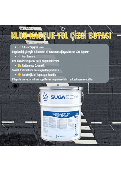 Klor Kauçuk Yol Çizgi Boyası