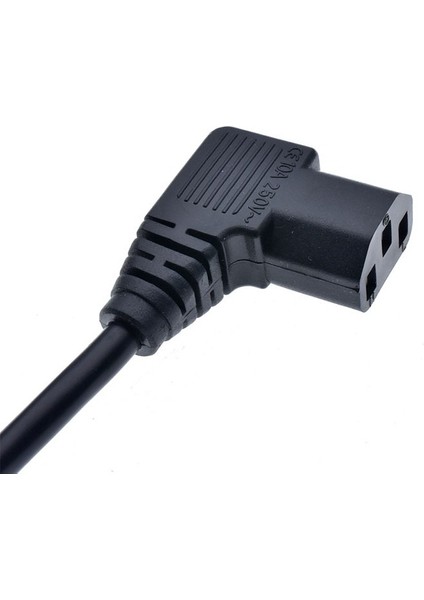 1.8mtr 2 Pin Erkek Iec 3 Pin Dişi, Schuko Iec C13 Açılı 90 Derece Ac Güç Kablosu