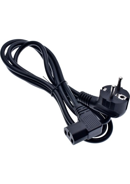 1.8mtr 2 Pin Erkek Iec 3 Pin Dişi, Schuko Iec C13 Açılı 90 Derece Ac Güç Kablosu