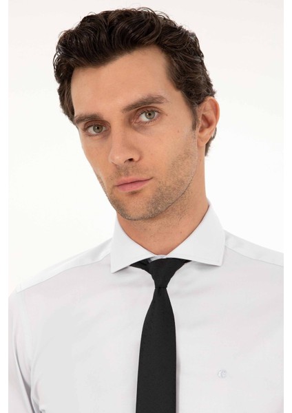 Erkek Slim Fit Basic Gömlek - Beyaz fırsatları