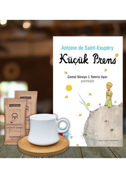 Küçük Prens Kutupkitap Bambu Fincan Türk Kahvesi Kişiye Özel Not Küçük Prens Kitap Hediye Seti