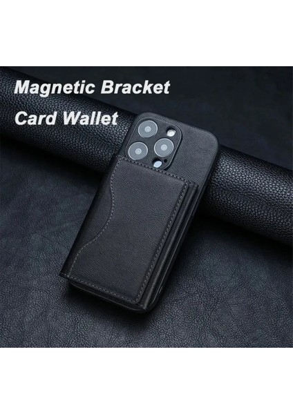 Magsafe Özellikli Cüzdan Mıknatıslı 5 Bölmeli Stand Olabilen Suni Deri Kartlık Cüzdan modelleri