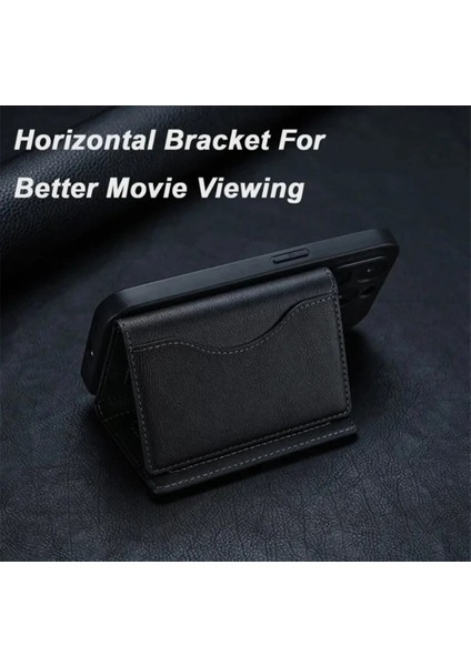 Magsafe Özellikli Cüzdan Mıknatıslı 5 Bölmeli Stand Olabilen Suni Deri Kartlık Cüzdan fırsatları