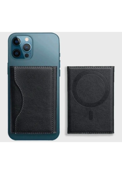Magsafe Özellikli Cüzdan Mıknatıslı 5 Bölmeli Stand Olabilen Suni Deri Kartlık Cüzdan indirimleri
